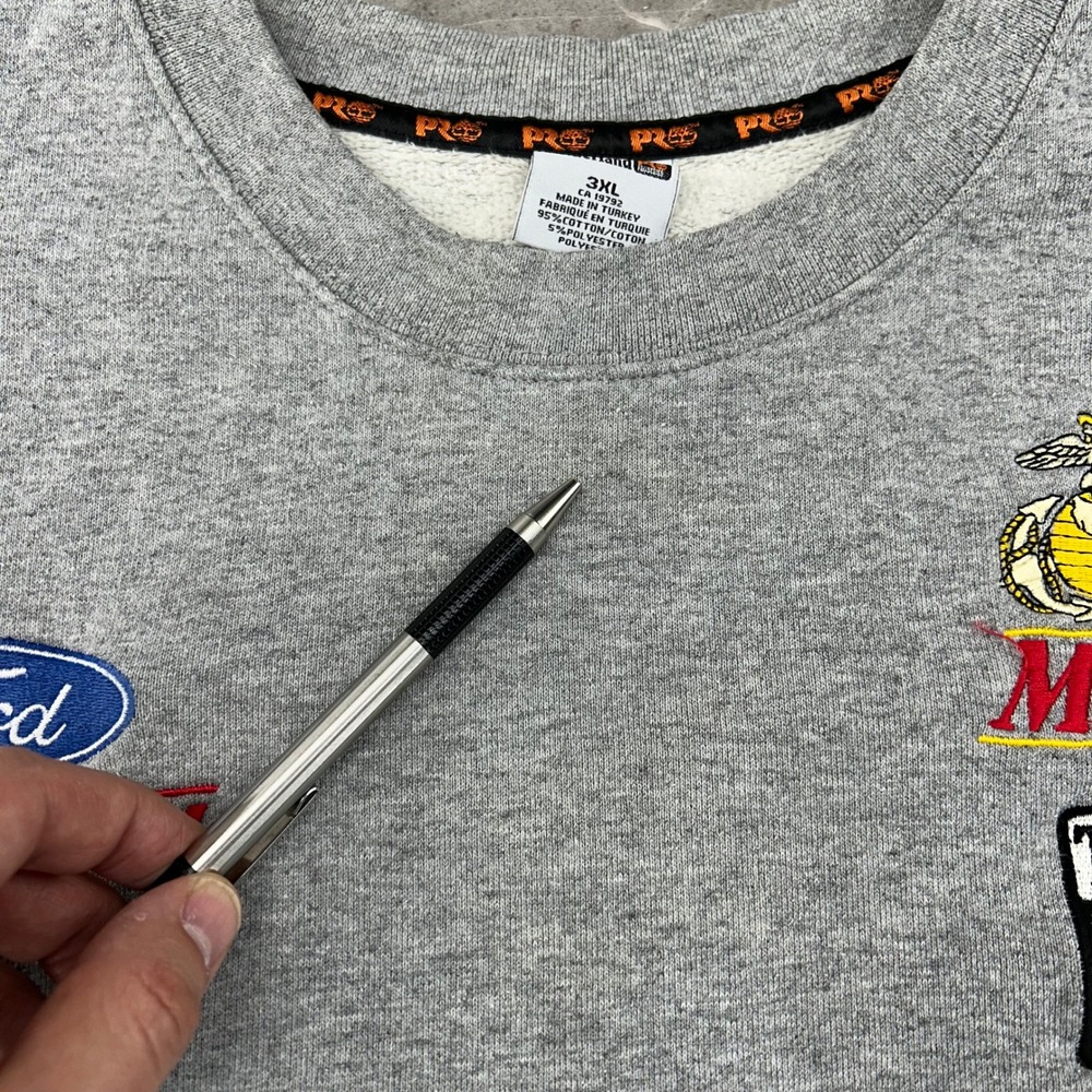 Vintage Ford Racing Sweatshirt Mens 3XL USMC Marines Timberland Crewneck Sweater - Picture 6 of 10